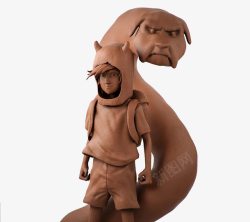 陈设雕塑模型泥塑驯龙勇士高清图片
