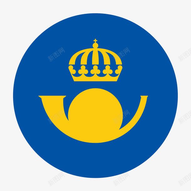 瑞典邮政标志图标png_新图网 https://ixintu.com 交通物流 标志 标志素材 蓝色logo
