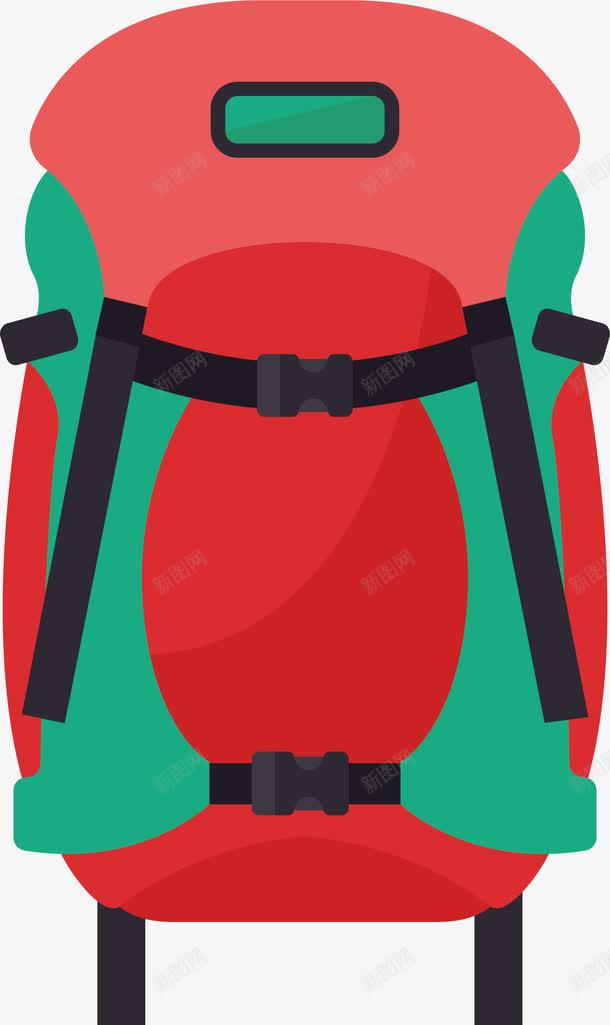 红色登山包png免抠素材_新图网 https://ixintu.com 双肩包 登山包 矢量png 红色双肩包 红色背包