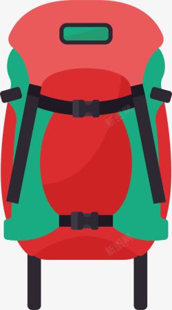 红色登山包素材