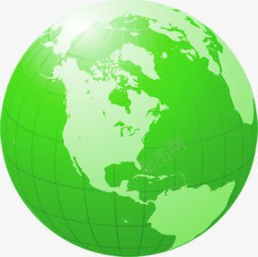 手绘绿色地球插图装饰png免抠素材_新图网 https://ixintu.com 地球 插图 绿色 装饰