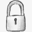 锁定锁安全手绘图标png_新图网 https://ixintu.com lock locked security 安全 锁 锁定
