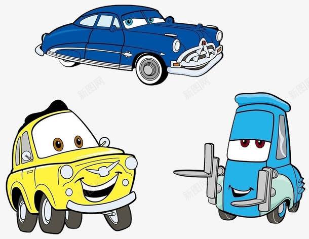 卡通小汽车png免抠素材_新图网 https://ixintu.com 卡通的 可爱的 小汽车 手绘的 机车 汽车音乐 蓝色的 黄色的