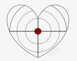 红点刻度爱心素材
