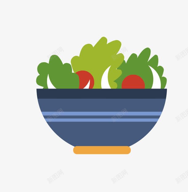 瓷碗里的蔬菜和西红柿png免抠素材_新图网 https://ixintu.com 碗 绿菜 西红柿