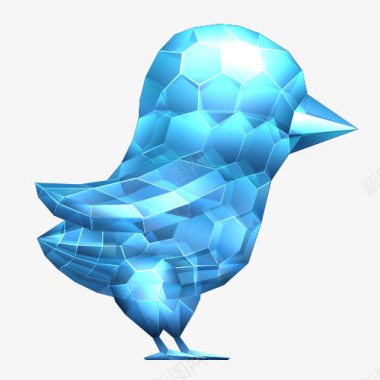晶体推特鸟令人惊叹的微博鸟图标图标