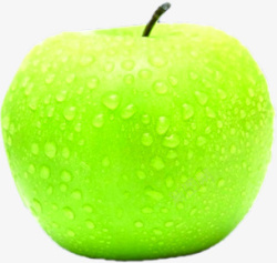 绿苹果水滴新鲜水果素材