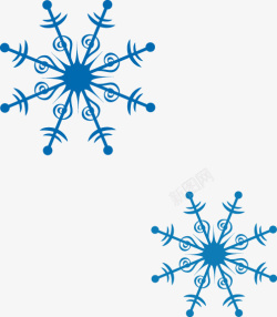 卡通雪花素材