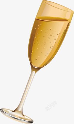 金色香槟杯子元素素材