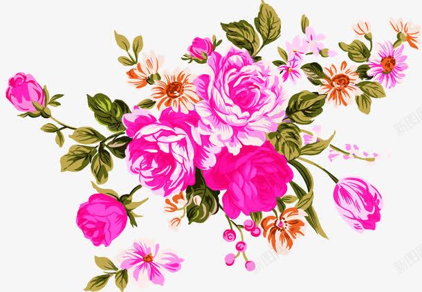 唯美中式优美花朵植物装饰png免抠素材_新图网 https://ixintu.com 中式 优美 植物 花朵 装饰