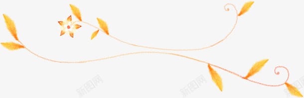 手绘黄色漫画植物梦幻png免抠素材_新图网 https://ixintu.com 梦幻 植物 漫画 黄色