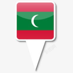maldives马尔代夫国旗为iPhone地图高清图片