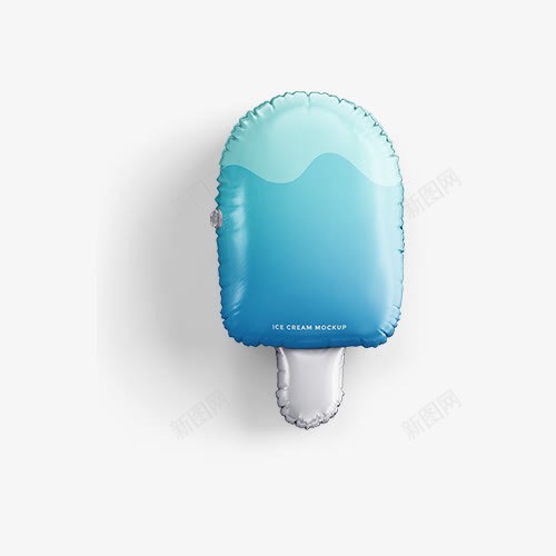 雪糕气球png免抠素材_新图网 https://ixintu.com 冰棍 气球 矢量装饰 蓝色 装饰 雪糕