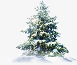 圣诞节雪花大树装饰素材