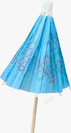 漂亮油纸伞蓝色花纹油纸伞高清图片