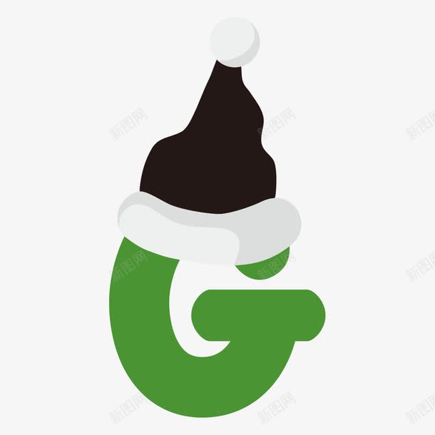 圣诞字母Gpng免抠素材_新图网 https://ixintu.com 3D字母 圣诞字母G 圣诞帽 圣诞帽创意字母 字母带圣诞帽 彩色字母 彩色立体字 立 艺术字 艺术字母 黑色