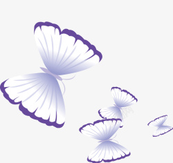 紫色蝴蝶飞舞矢量图素材