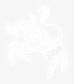 牛png免抠素材_新图网 https://ixintu.com 牛 白色 背景 装饰
