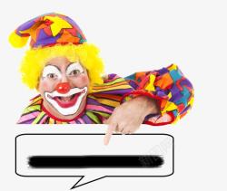 搞笑对话手拿对话框的小丑高清图片