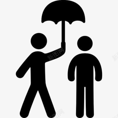 两人在一把伞下图标图标