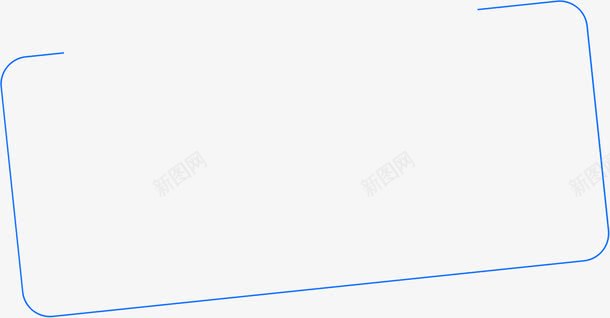 蓝色边框元素png免抠素材_新图网 https://ixintu.com 元素 蓝色 边框