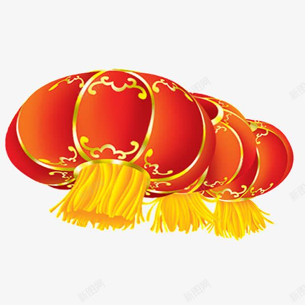 春节大红灯笼png免抠素材_新图网 https://ixintu.com 大红色 新年 春节 活动 灯笼