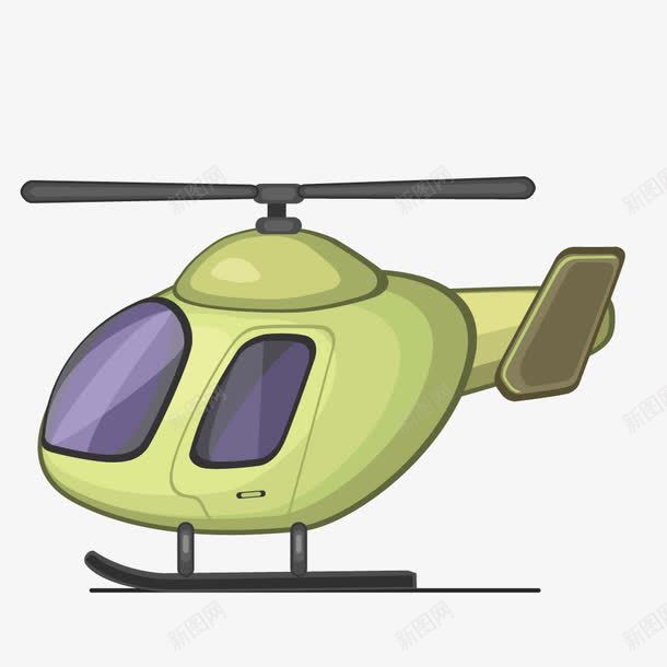 浅绿色卡通儿童画直升机png免抠素材_新图网 https://ixintu.com 儿童画 卡通 浅绿色 直升机