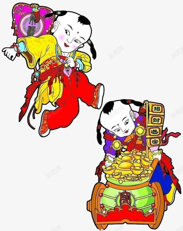 中国娃png免抠素材_新图网 https://ixintu.com 古典 民俗 装饰 贴画