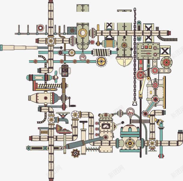 复古工业连接矢量图eps免抠素材_新图网 https://ixintu.com 宸笟 宸笟杩炴帴 澶嶅彜宸笟 澶嶅彜宸笟杩炴帴 矢量图