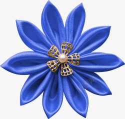 蓝色漂亮装饰花朵素材