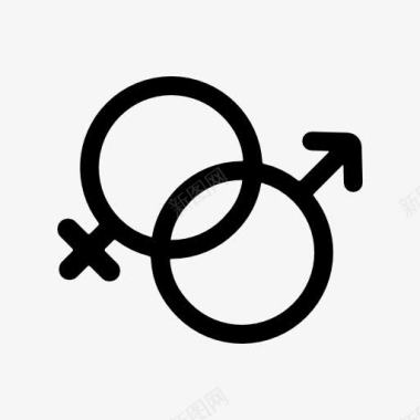 女性符号和男性符号图标图标