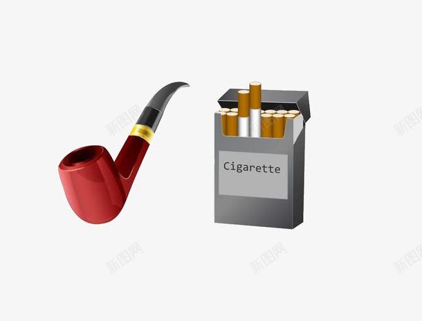 香烟与烟斗png免抠素材_新图网 https://ixintu.com 烟斗 香烟