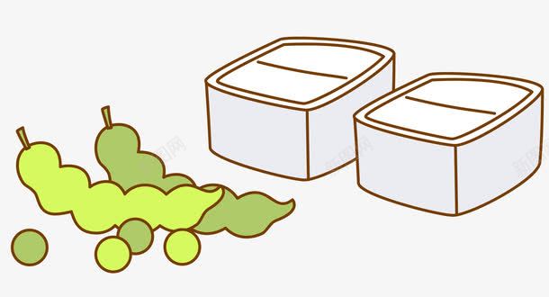 饭盒和荷兰豆png免抠素材_新图网 https://ixintu.com 绿色 荷兰豆 饭盒