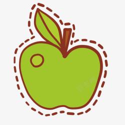 水果俯视绿色苹果素材