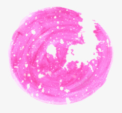 紫红色圆形水墨墨迹装饰素材