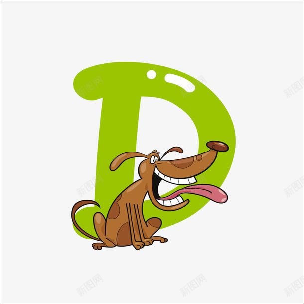 字母Dpng免抠素材_新图网 https://ixintu.com 卡通动物 卡通字母 卡通表情 字母设计