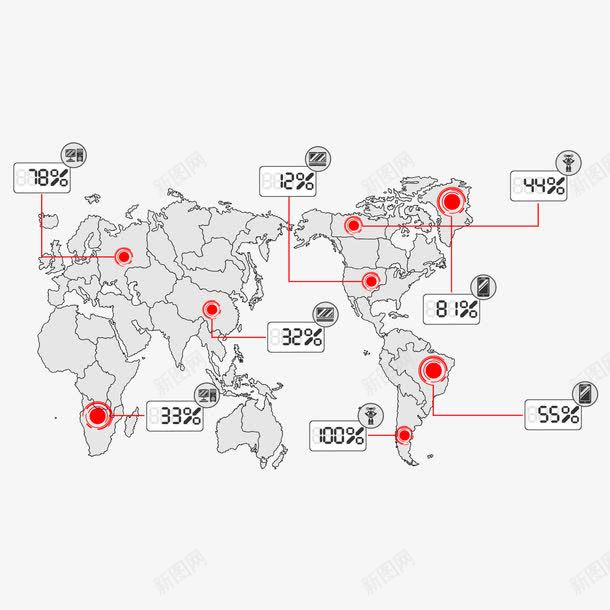 灰色地图png免抠素材_新图网 https://ixintu.com 地图 定位 灰色 素材