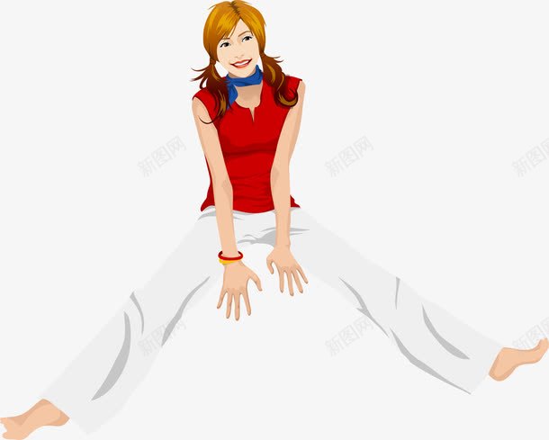 做运动的红衣女孩png免抠素材_新图网 https://ixintu.com 做运动的红衣女孩矢量素材 女孩 时尚女性 矢量素材 运动女孩