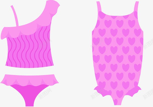 泳衣紫色三点式png免抠素材_新图网 https://ixintu.com 三点式 泳衣 紫色