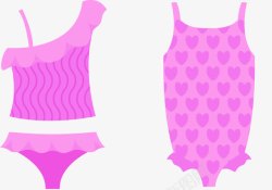 泳衣紫色三点式素材