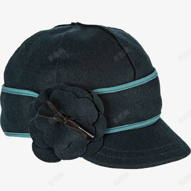 女士帽子png免抠素材_新图网 https://ixintu.com 产品实物 女士帽子 帽子 深蓝色帽子