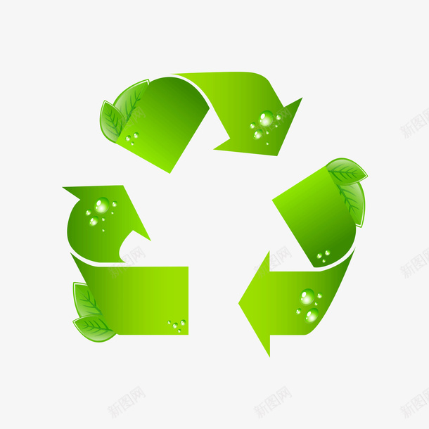 绿色的循环psd免抠素材_新图网 https://ixintu.com 循环 环保 素材 绿色