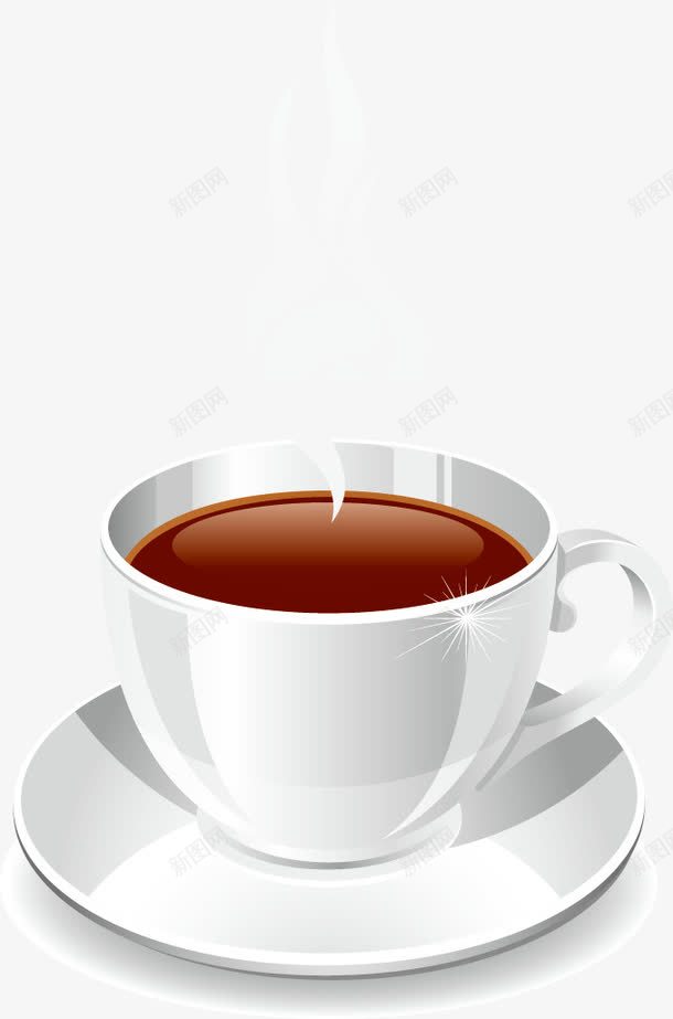 咖啡杯png免抠素材_新图网 https://ixintu.com 下午茶 咖啡杯 热气 白色