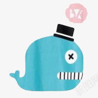 卡通可爱鲸鱼png免抠素材_新图网 https://ixintu.com 卡通 可爱 粉绿色 鲸鱼