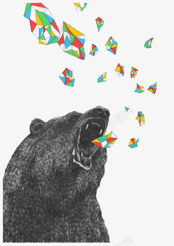 创意熊插画素材