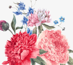 浪漫的花卉模板矢量图素材