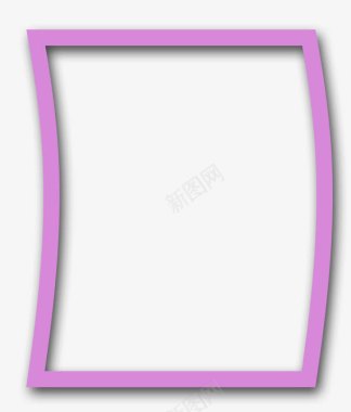 相框图标手绘边框紫色边框图标