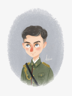 水彩男孩素材