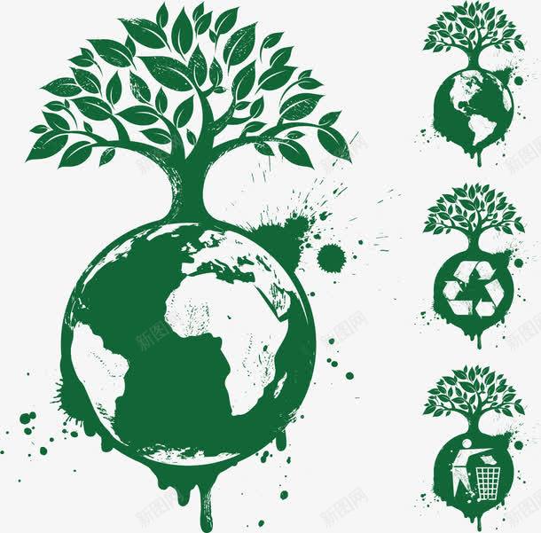 绿色树木地球植物能源环保png免抠素材_新图网 https://ixintu.com 地球植物 树木 绿色 能源环保