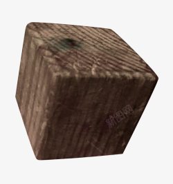 木质立方体棕色纹理木质立方体高清图片